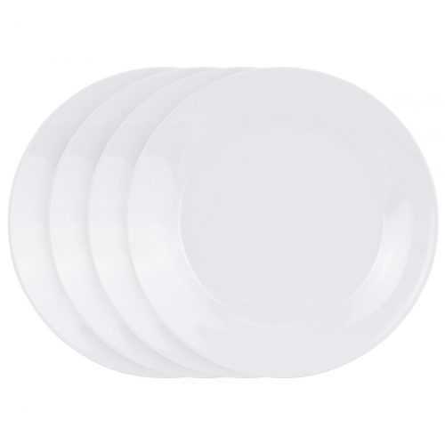 4dílná sada mělkých talířů White