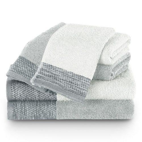 AmeliaHome Sada ručníků a osušek Aria bílá/stříbrná