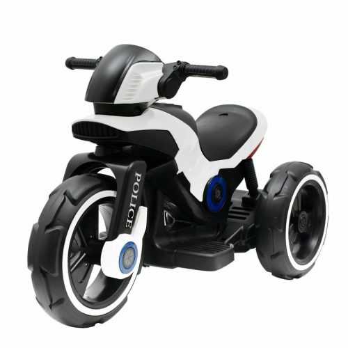 Baby Mix Dětská elektrická motorka Police černobílá