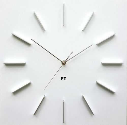 Future Time FT1010WH Square white 40cm Designové hodiny