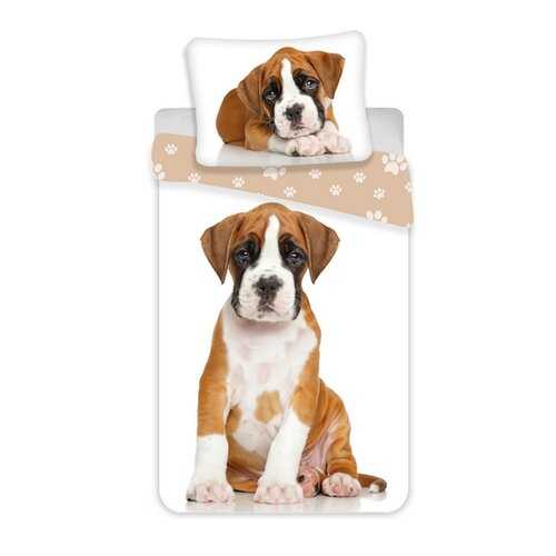 Jerry Fabrics Dětské bavlněné povlečení Dog brown