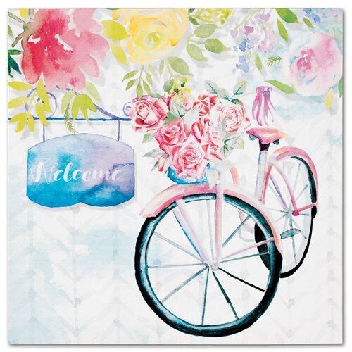 Obraz na plátně Bicycle with roses