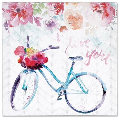 Obraz na plátně Floral bicycle