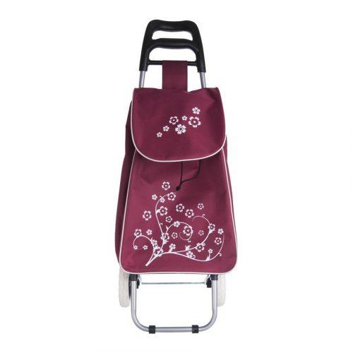 Orion Nákupní taška na kolečkách Květ fialová