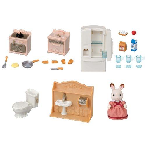 Sylvanian families 5449 startovací set nábytku a  Chocolate králík mamka