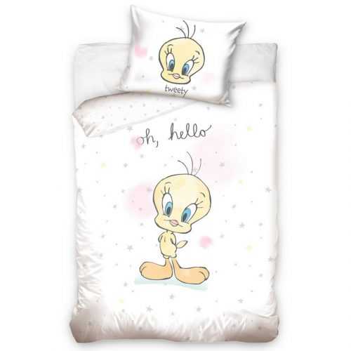 Tiptrade Dětské bavlněné povlečení do postýlky Tweety Hello