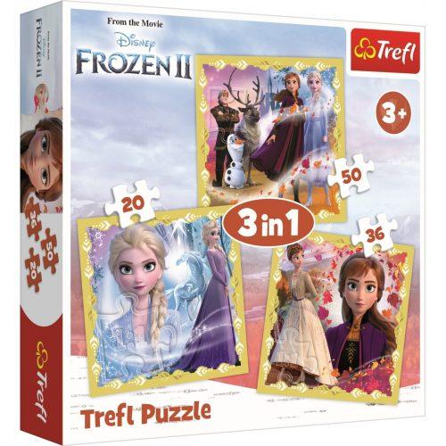 Trefl Puzzle Ledové království 2 Síla Anny a Elsy 3v1 20