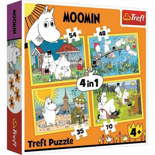 Trefl Puzzle Mumínci 4v1 35