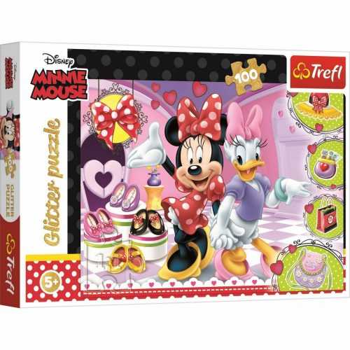 Trefl Třpytivé puzzle Minnie a Daisy