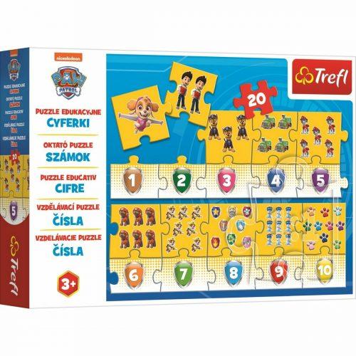 Trefl Vzdělávací puzzle Čísla Tlapková patrola