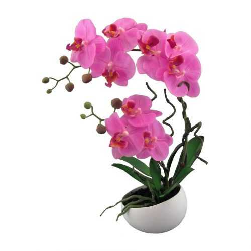 Umělá Orchidej v květináči růžová