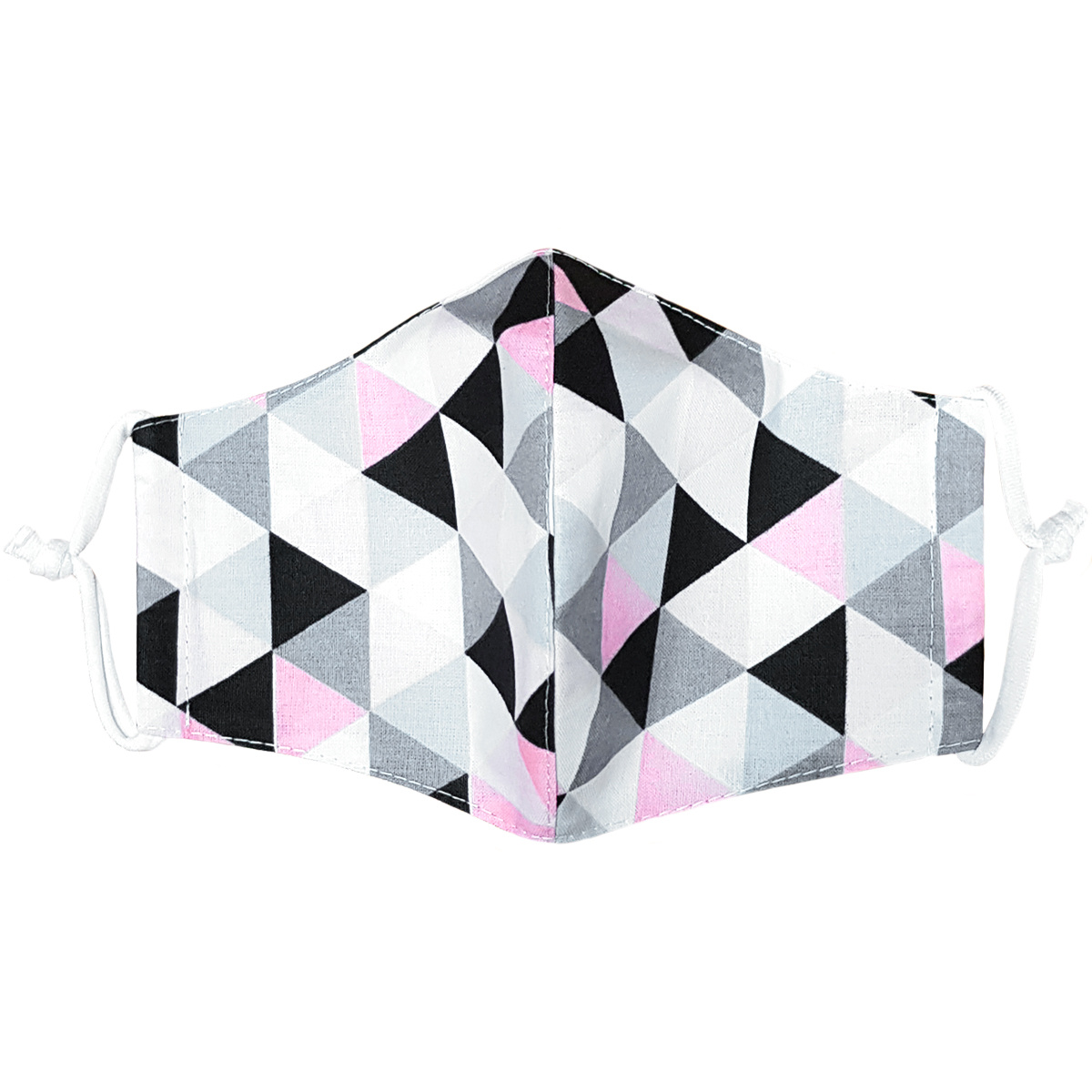 Ústní bavlněná rouška Triangle růžovošedá
