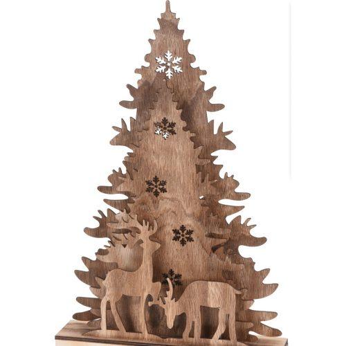 Vánoční dřevěná dekorace Christmas tree with Reindeers