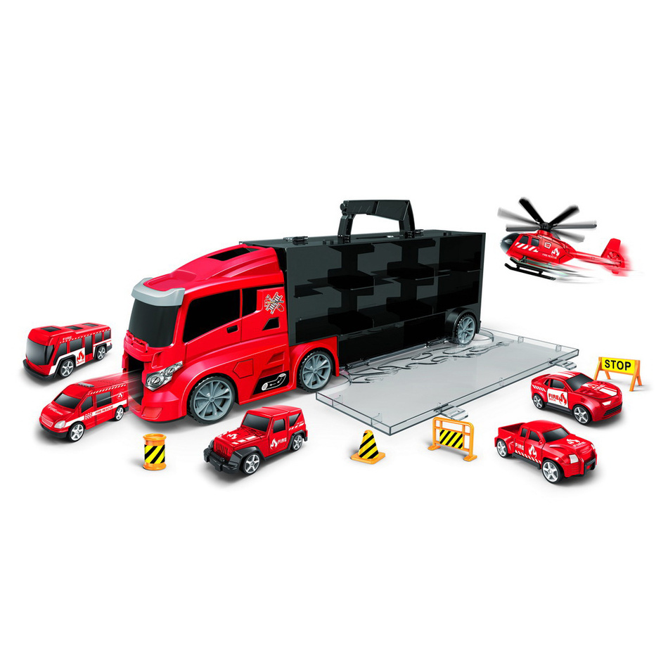 Auto Hasiči v kufru s dráhou 2v1