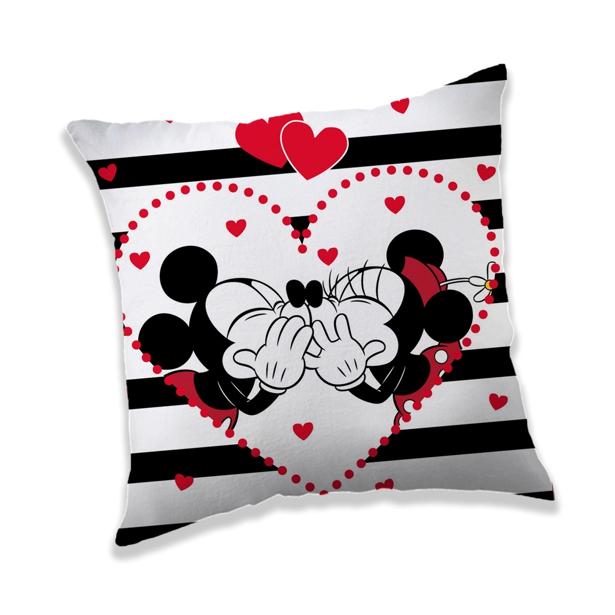 Jerry Fabrics Polštářek Mickey a Minnie in Stripes