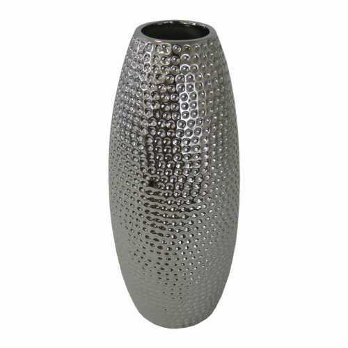 Keramická váza Silver dots stříbrná