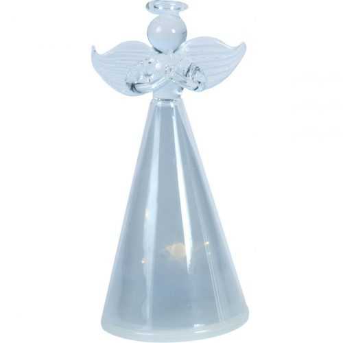 Skleněný anděl s LED osvětlením