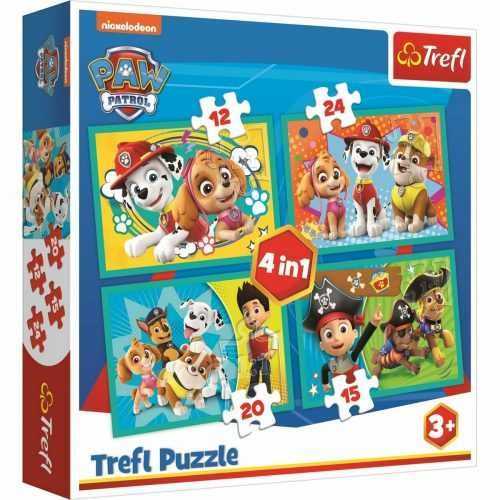 Trefl Puzzle Tlapková patrola Šťastný tým 4v1 12