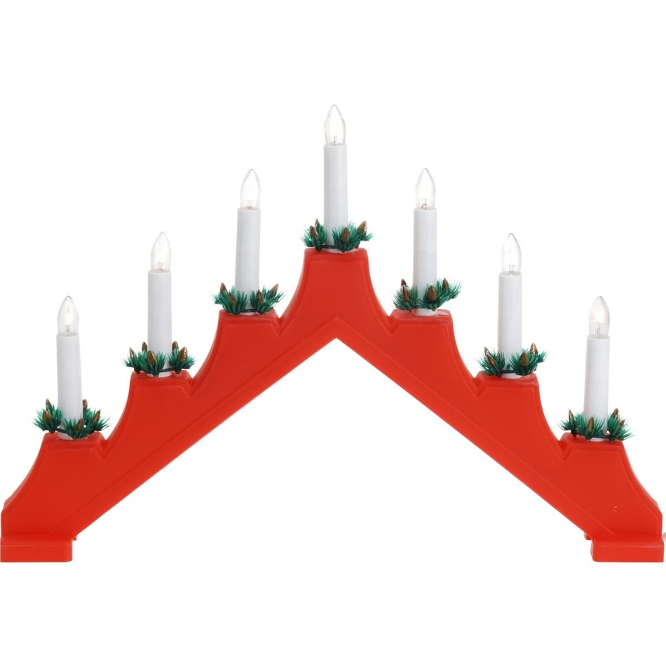 Vánoční svícen Candle Bridge červená
