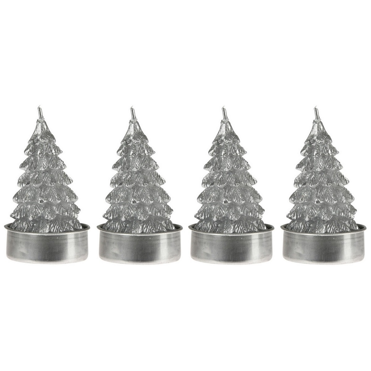 Vánoční svíčka Stromeček stříbrná