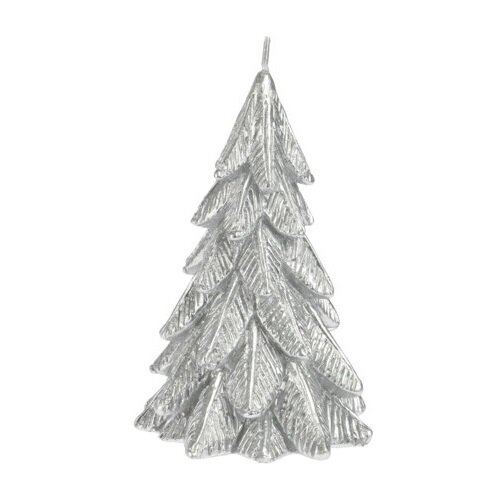 Vánoční svíčka Xmas tree stříbrná