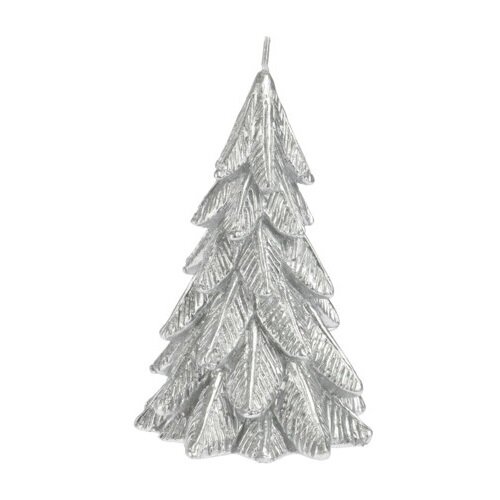 Vánoční svíčka Xmas tree stříbrná
