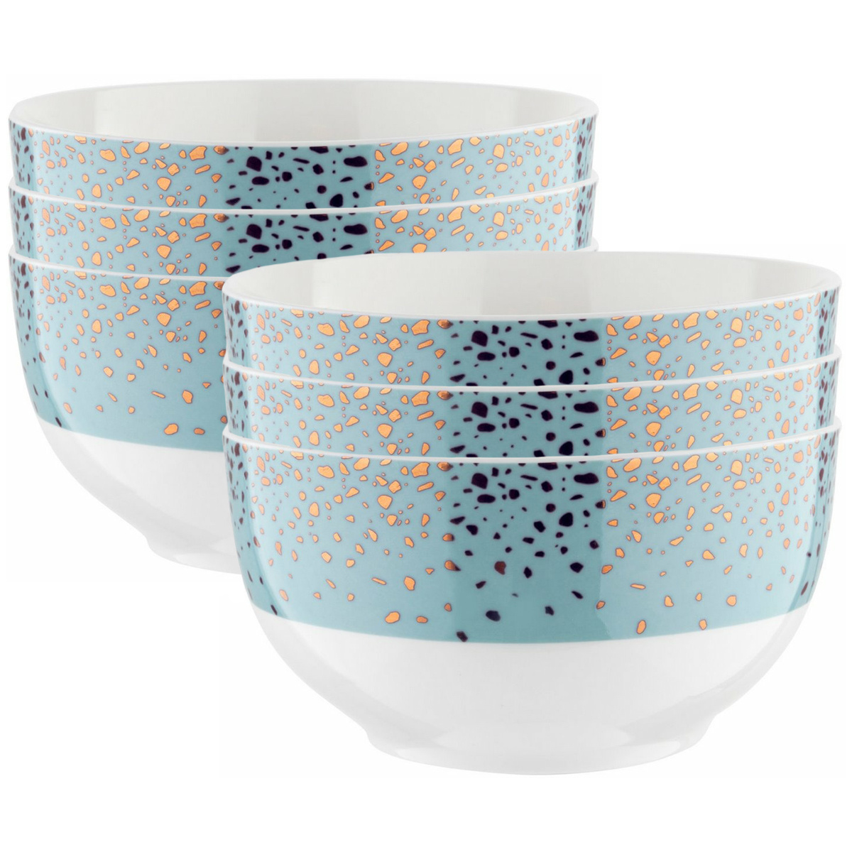 Florina Sada porcelánových misek Blue 13 cm