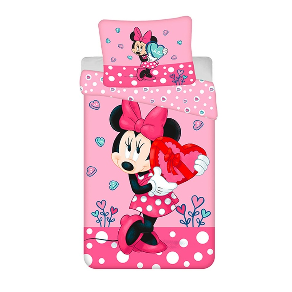 Jerry Fabrics Dětské bavlněné povlečení Minnie Hearts 03