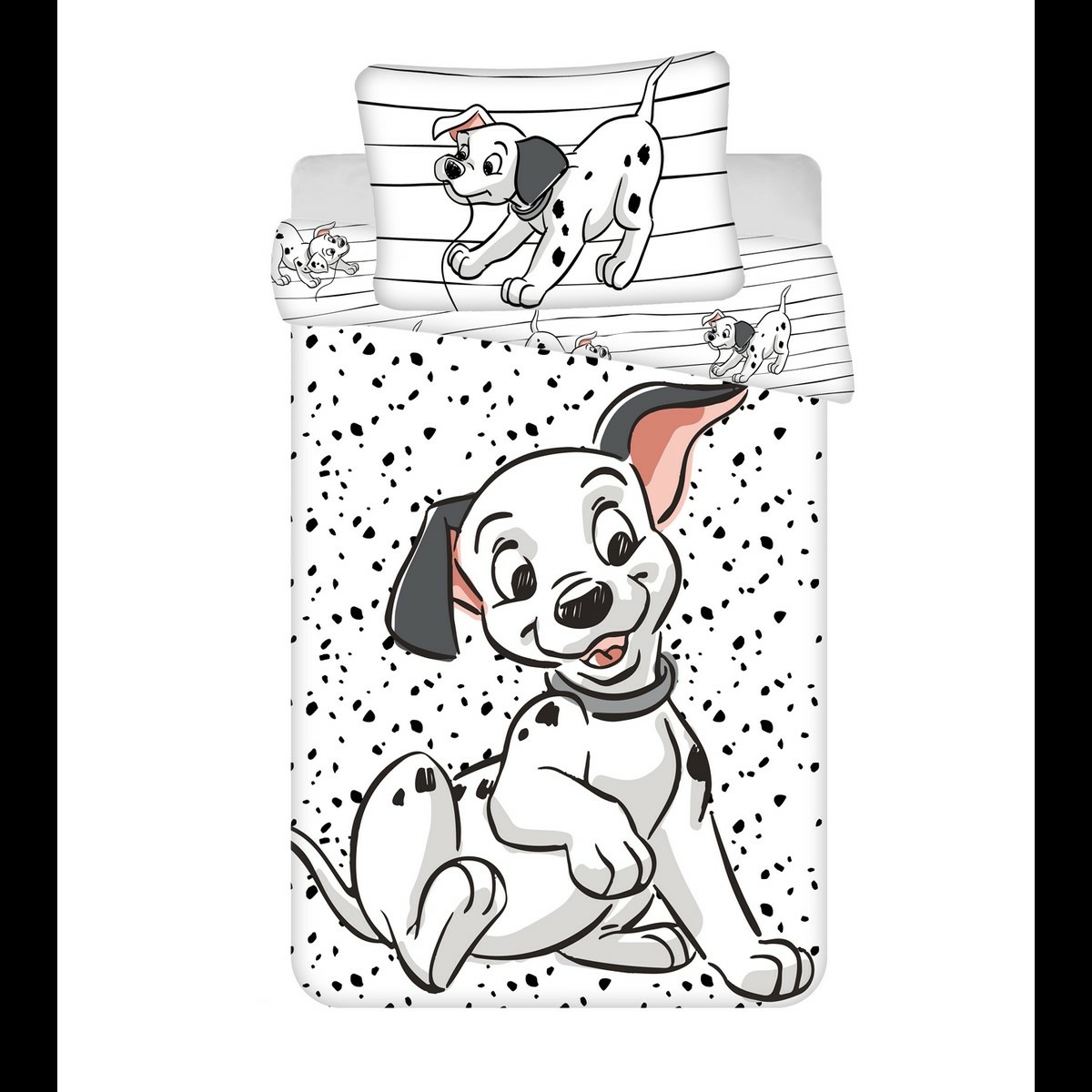 Jerry Fabrics Dětské bavlněné povlečení do postýlky 101 Dalmatians Lucky stripe baby