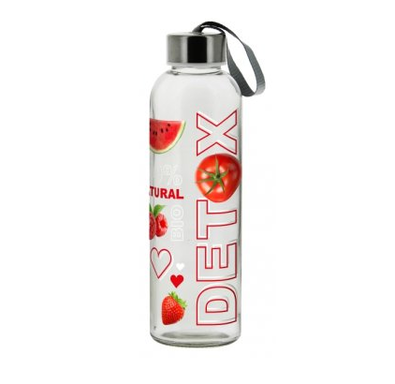 Mäser Skleněná láhev Detox Strawberry