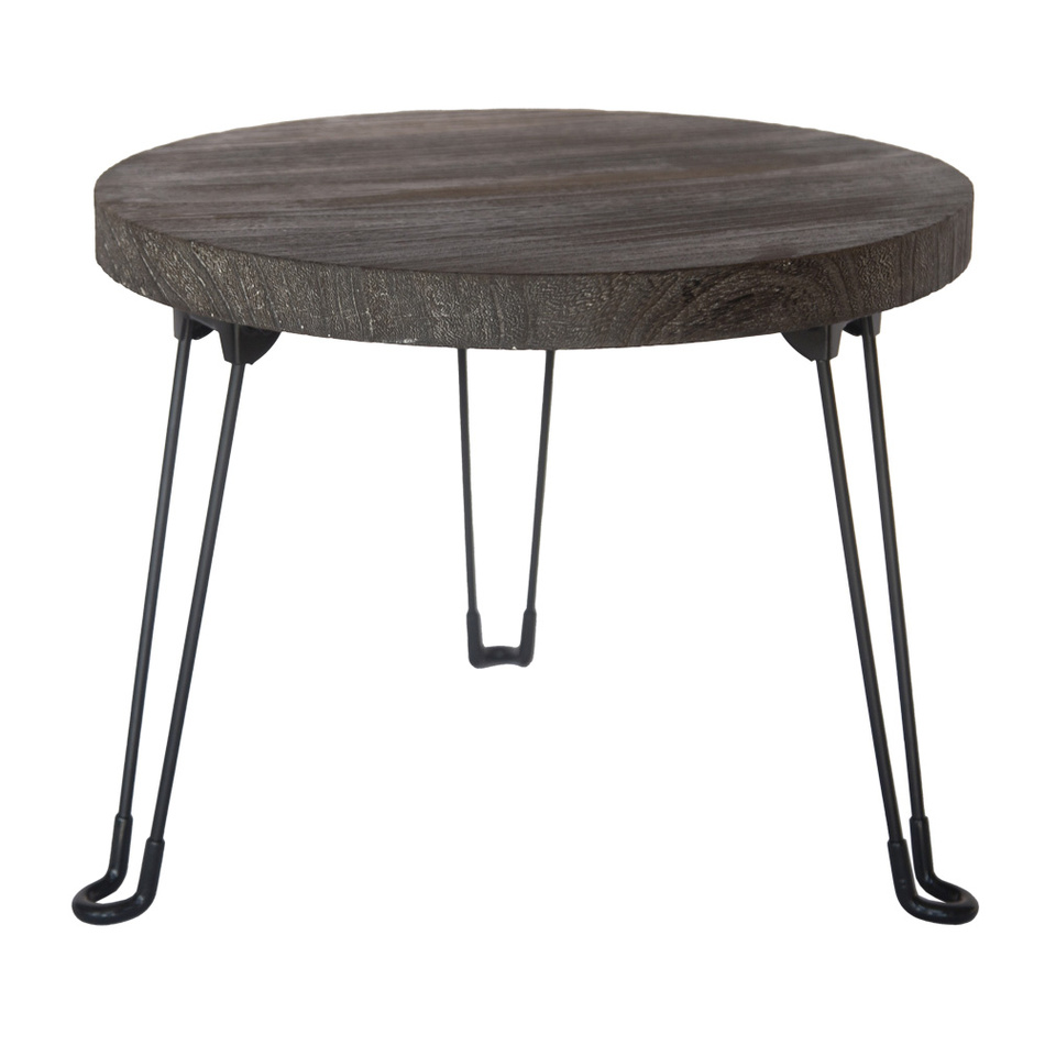 Odkládací stolek Pavlovnie šedé dřevo