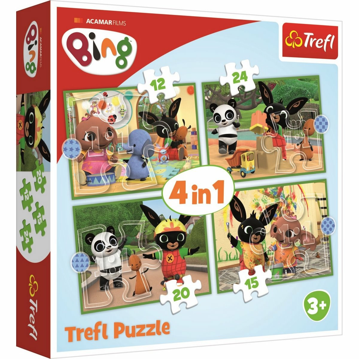 Trefl Puzzle Bing Šťastný den 4v1 12