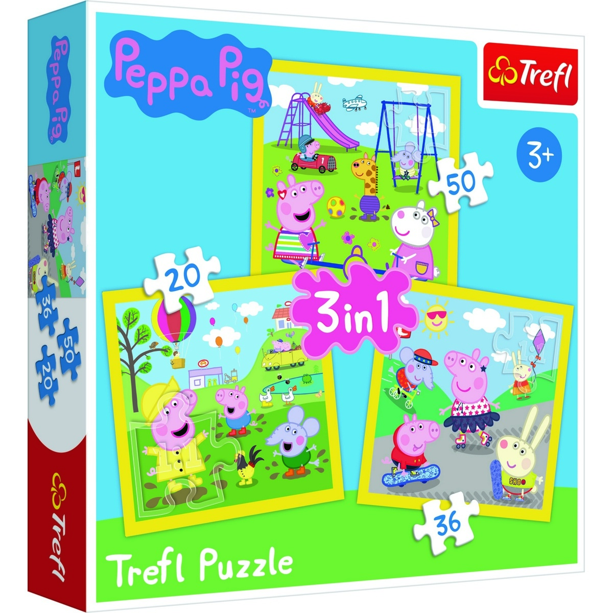 Trefl Puzzle Prasátko Peppa 3v1 (20