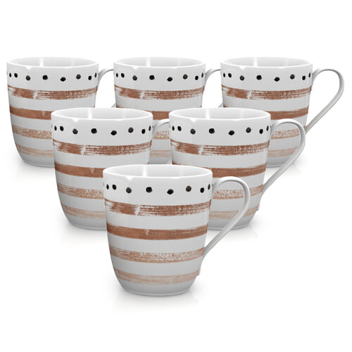 Mäser Sada porcelánových hrnků STRIPES and DOTS II 290 ml