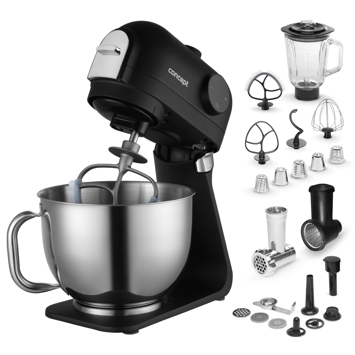 Concept RM7500 kuchyňský planetární robot 1200 W ELEMENT DIGI Black