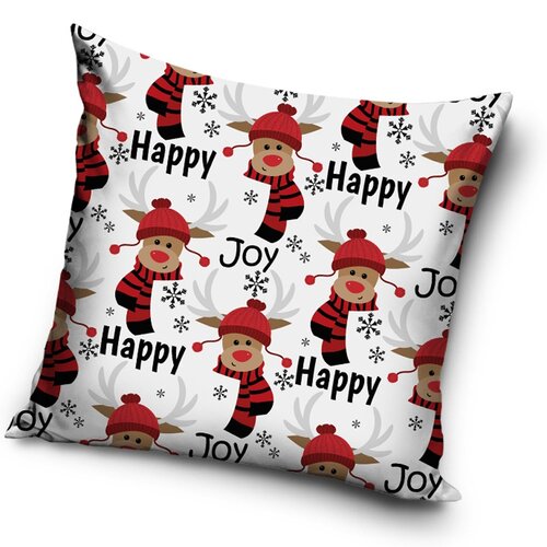 TipTrade Vánoční povlak na polštářek Happy Joy