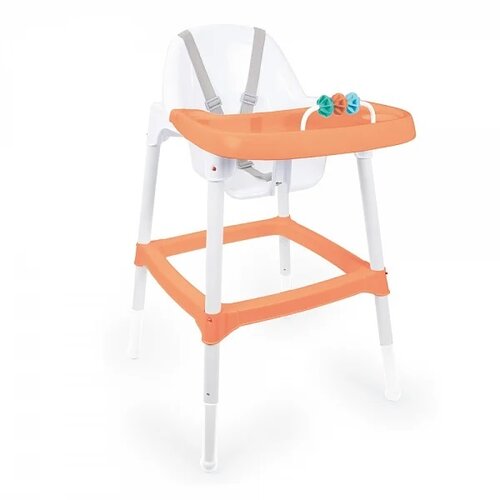 Dolu Jídelní židlička s chrastítkem oranžová