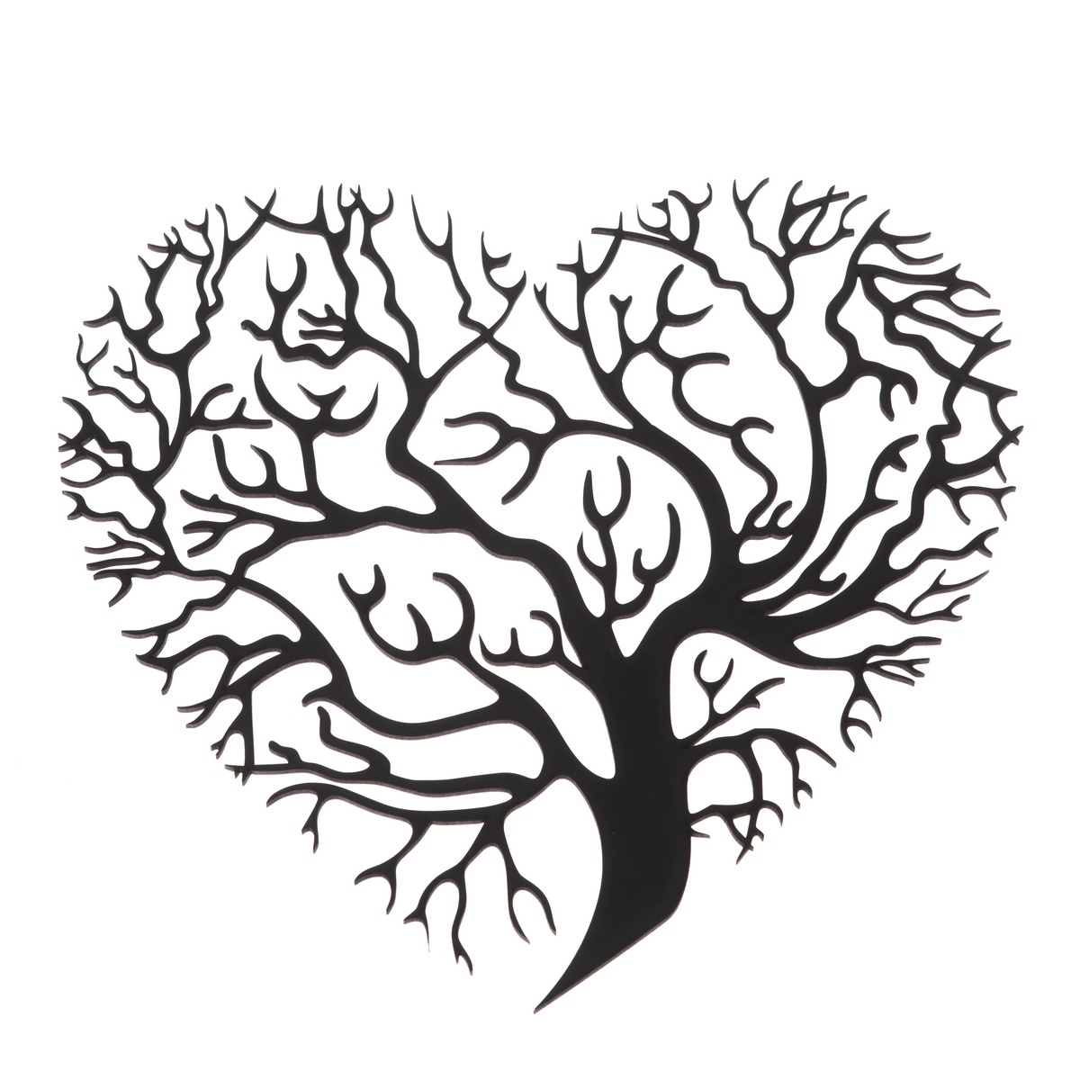 Dřevěná dekorace na zeď Strom ve tvaru srdce