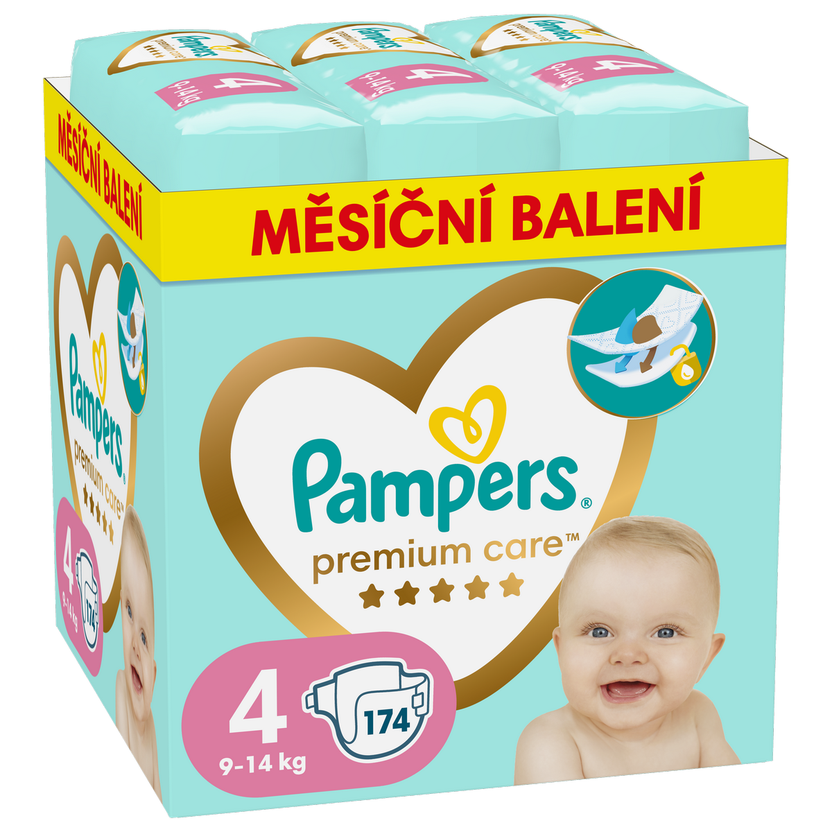 Pampers Pleny Premium Care 174 ks