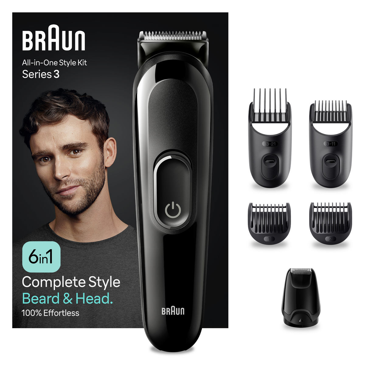 Braun AIO 3410 Black pánská sada na styling