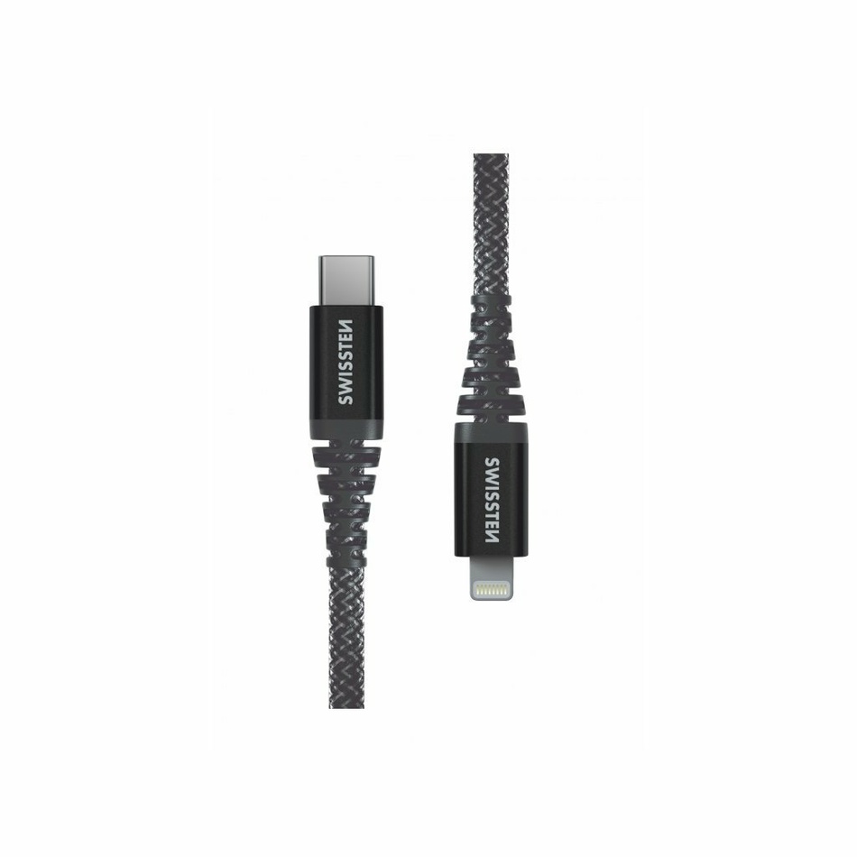 SWISSTEN Nabíjecí kabel kevlarový USB-C Lightning