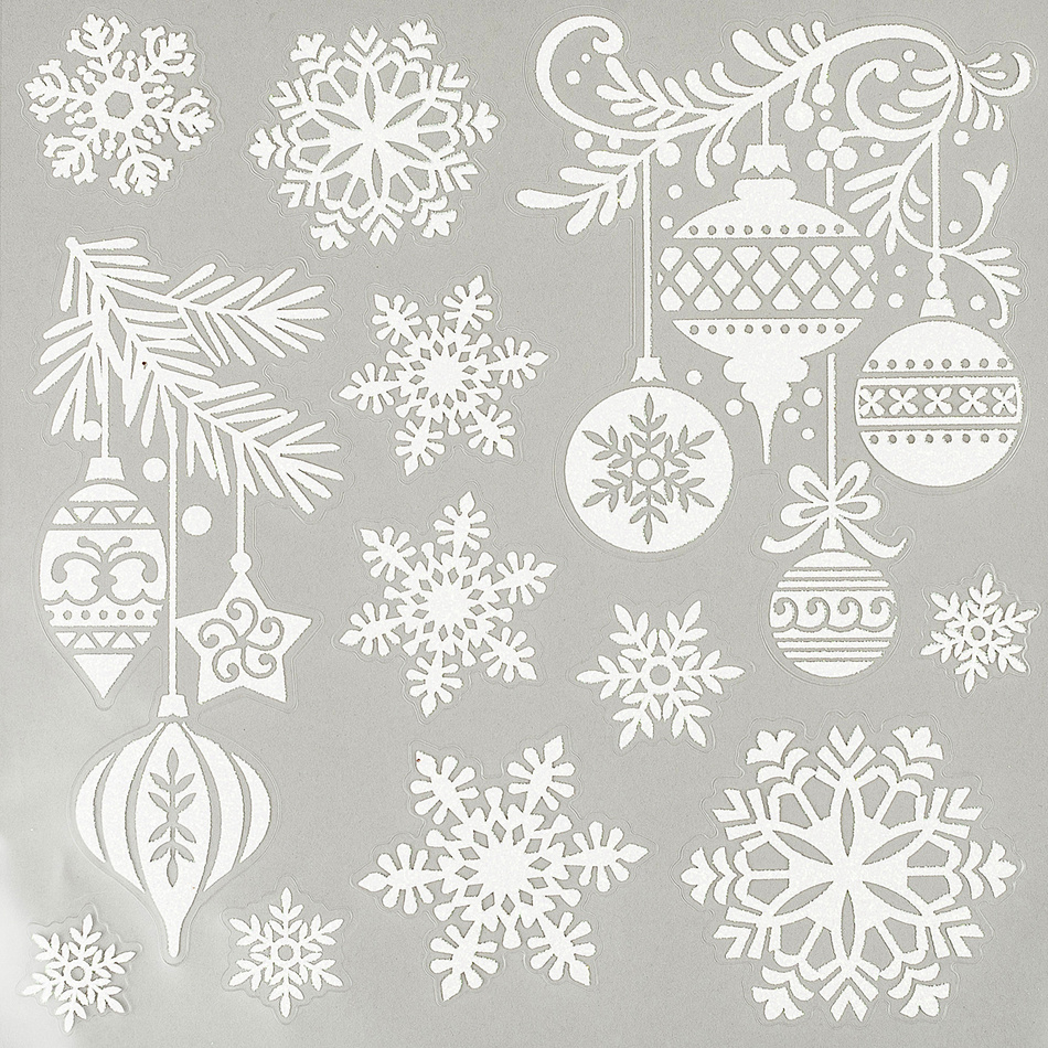 Vánoční okenní obtisky sněhové vločky