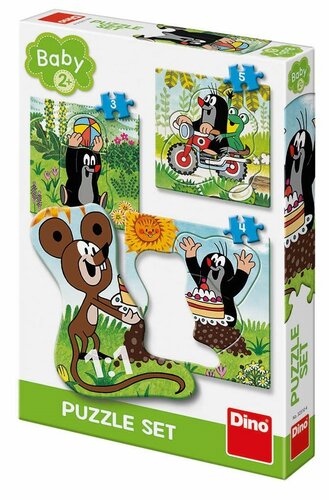 Dino Puzzle Krtek na louce baby 3–5 dílků