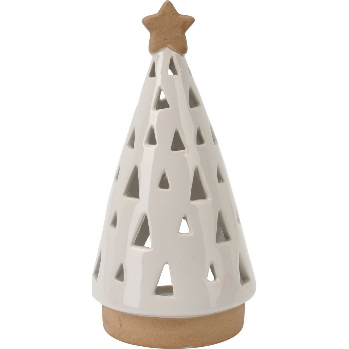 Porcelánový svícen na čajovou svíčku Christmas tree bílá