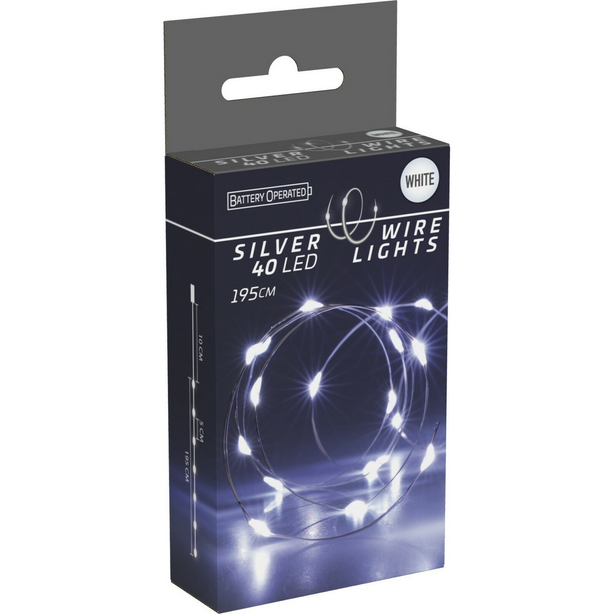 Světelný drát Silver lights 40 LED