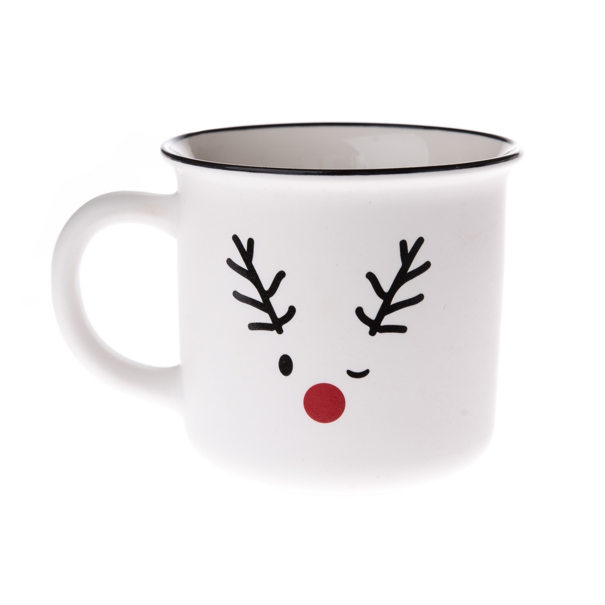 Vánoční porcelánový hrnek Cute reindeer bílá