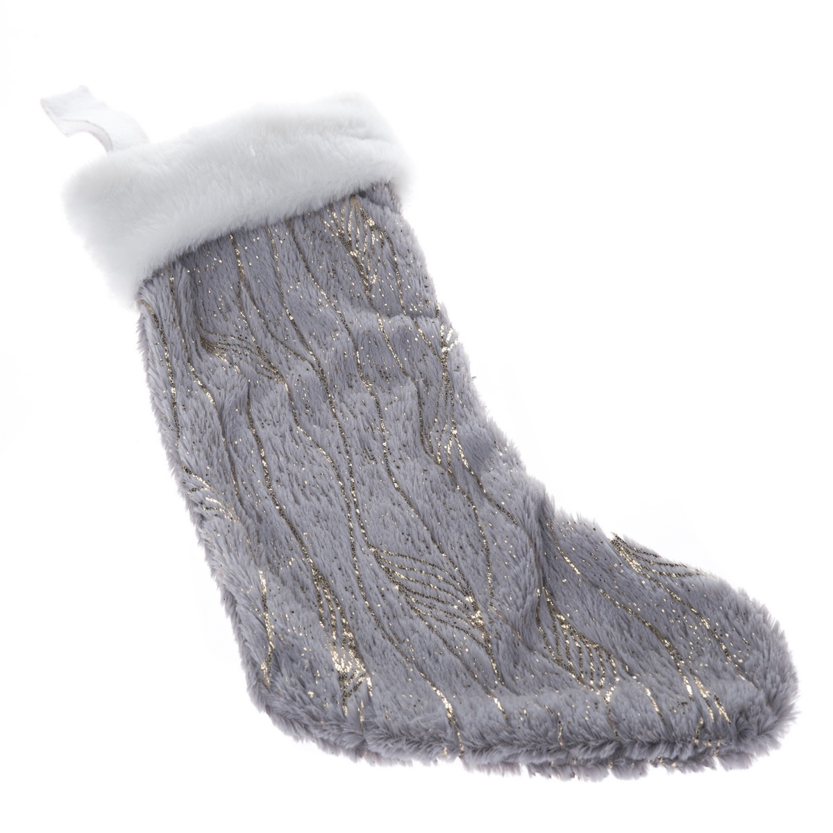 Vánoční závěsná ponožka šedá