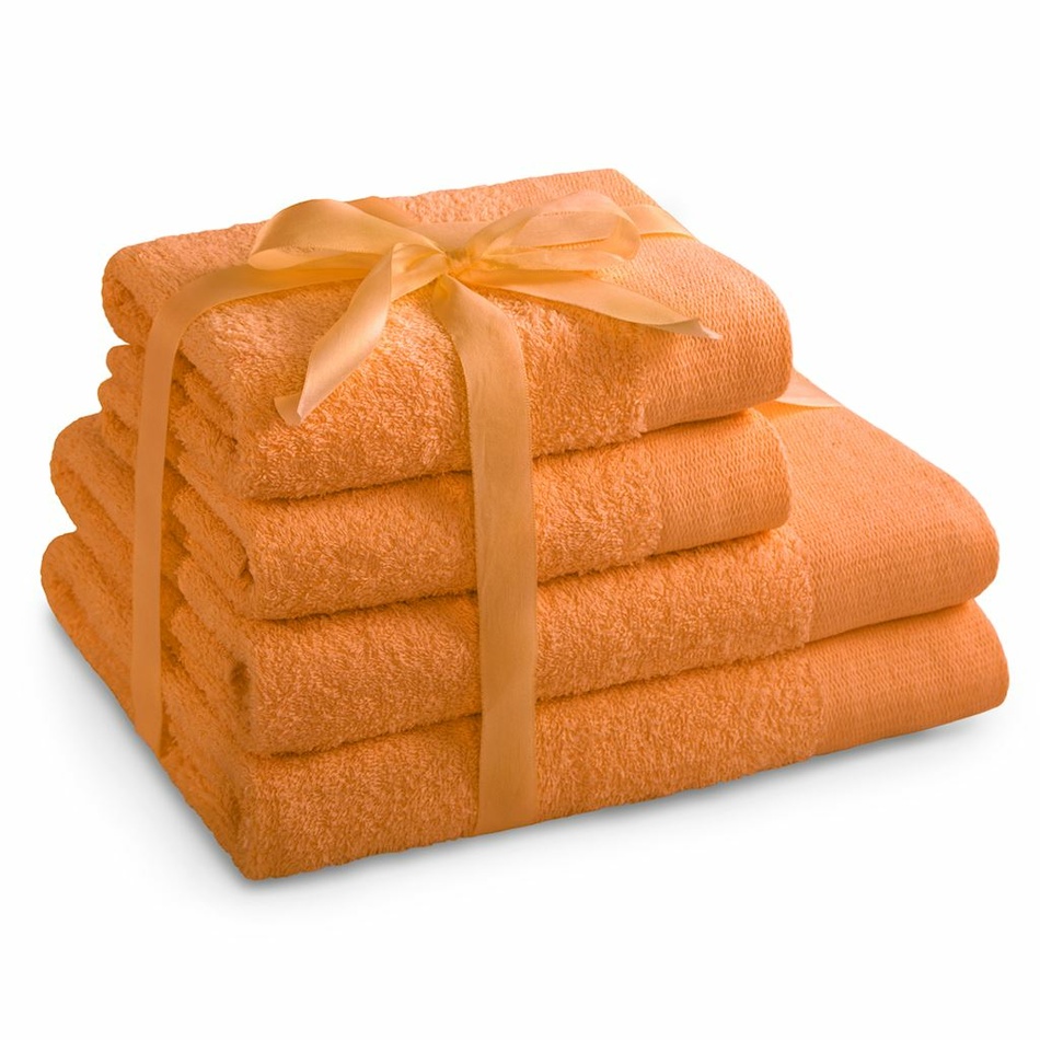 AmeliaHome Sada ručníků a osušek Amari oranžová