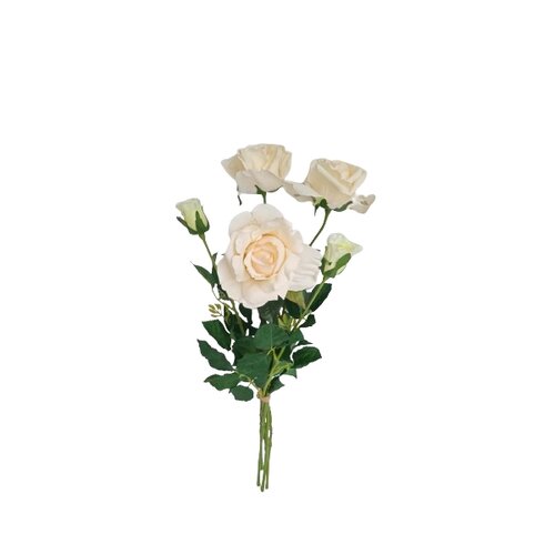 Umělá květina Růže bílá