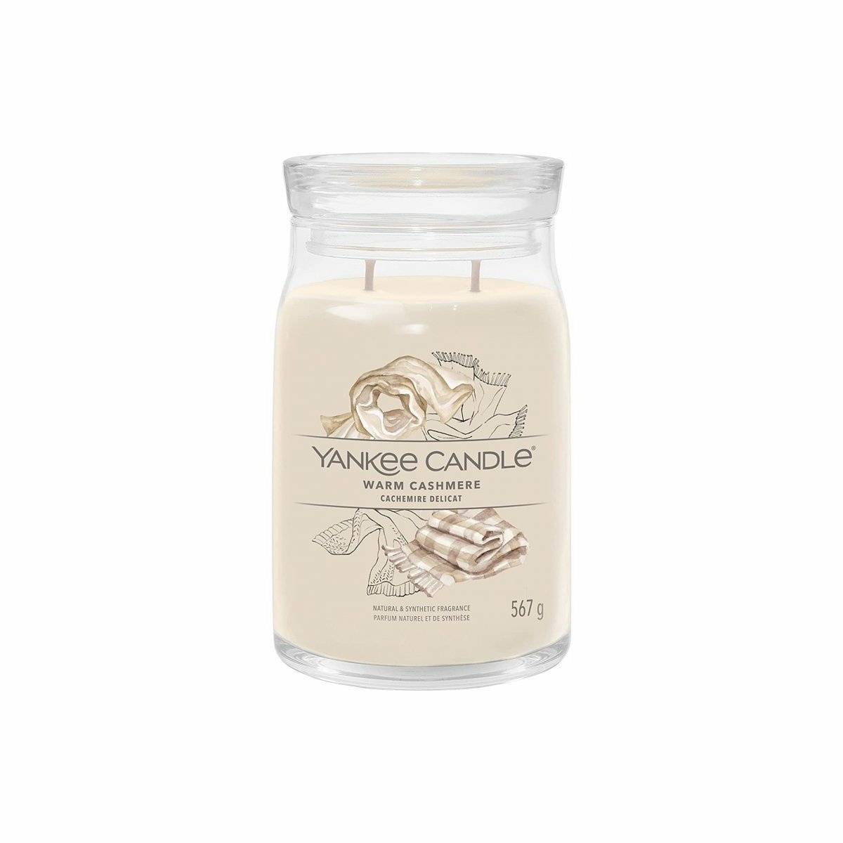 Yankee Candle vonná svíčka Signature ve skle velká Warm Cashmere